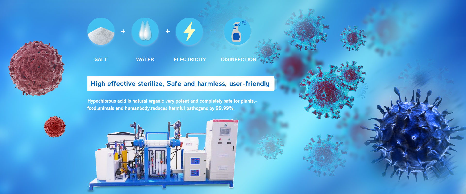 Hypochlorous Acid Water Disinfectant Generator